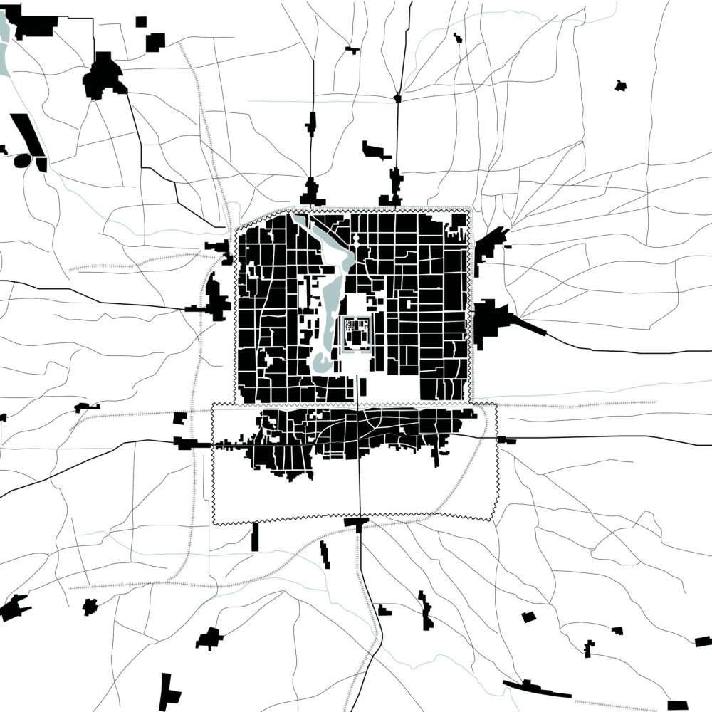 map beijing built non built